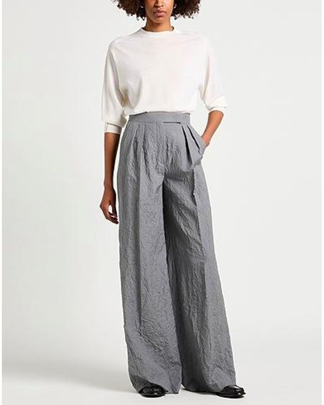 Max Mara Gray Loose Trousers