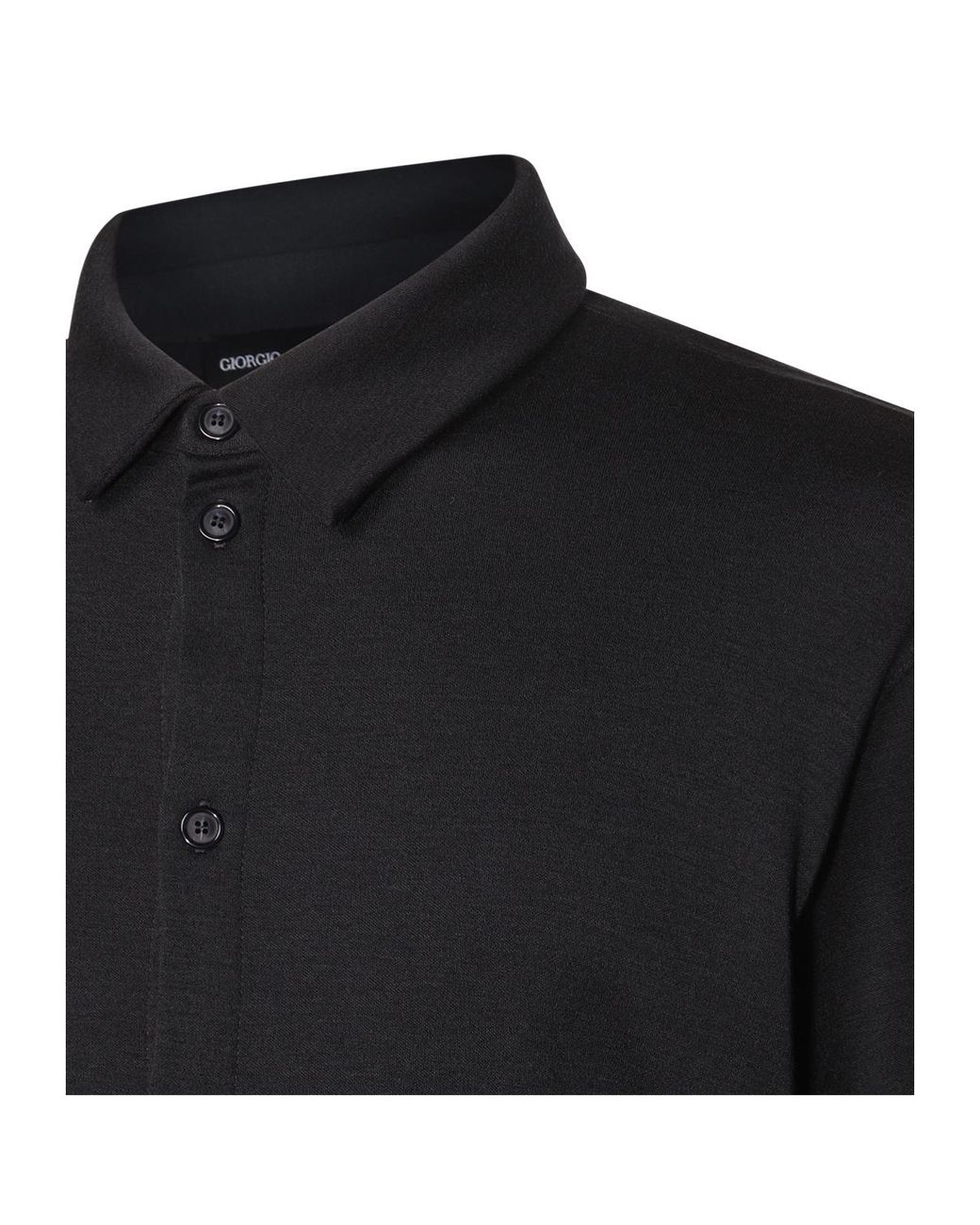 Giorgio Armani Blue Buttoned Straight Hem Shirt for men