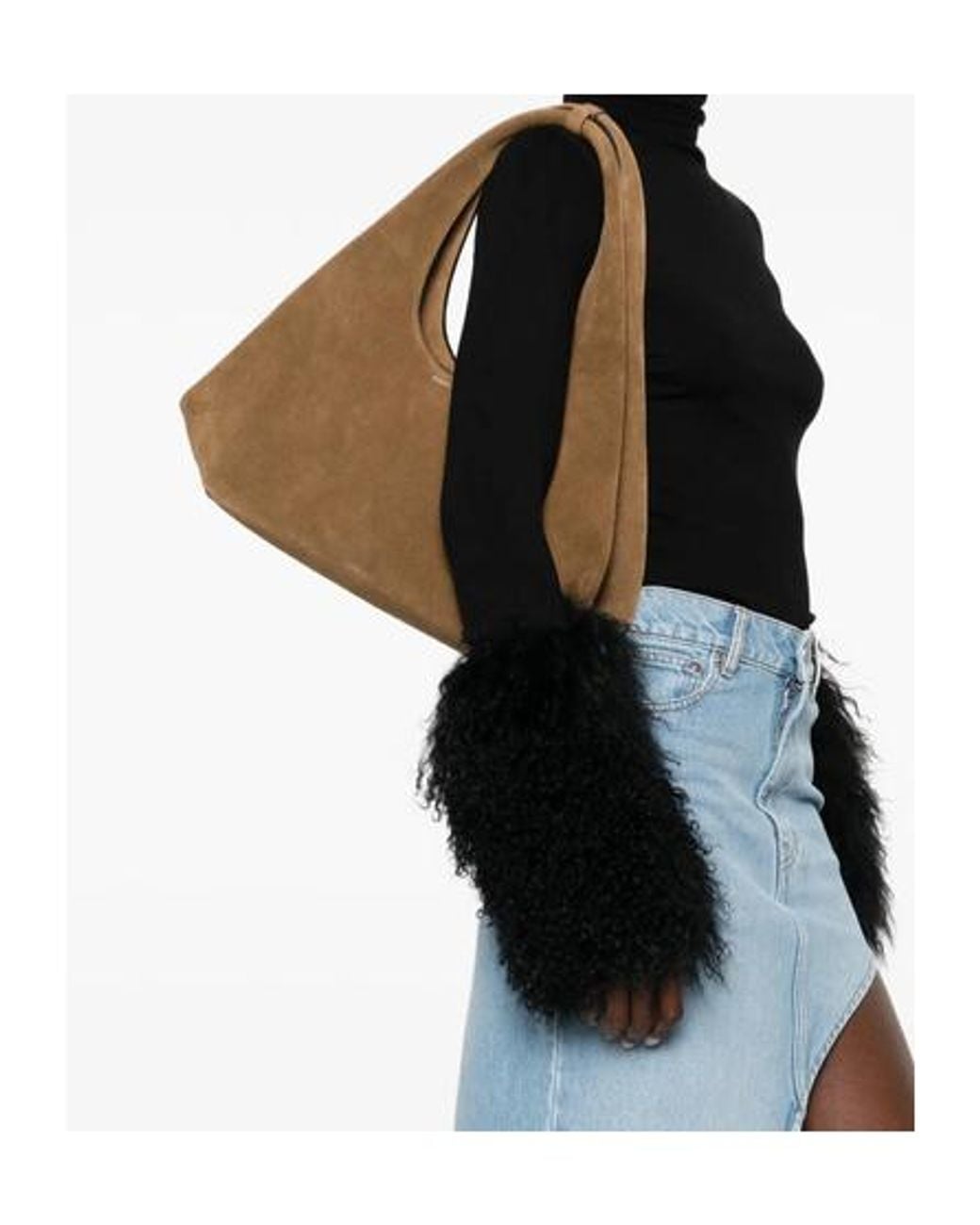 Coperni Brown Logo Detail Tote Bag
