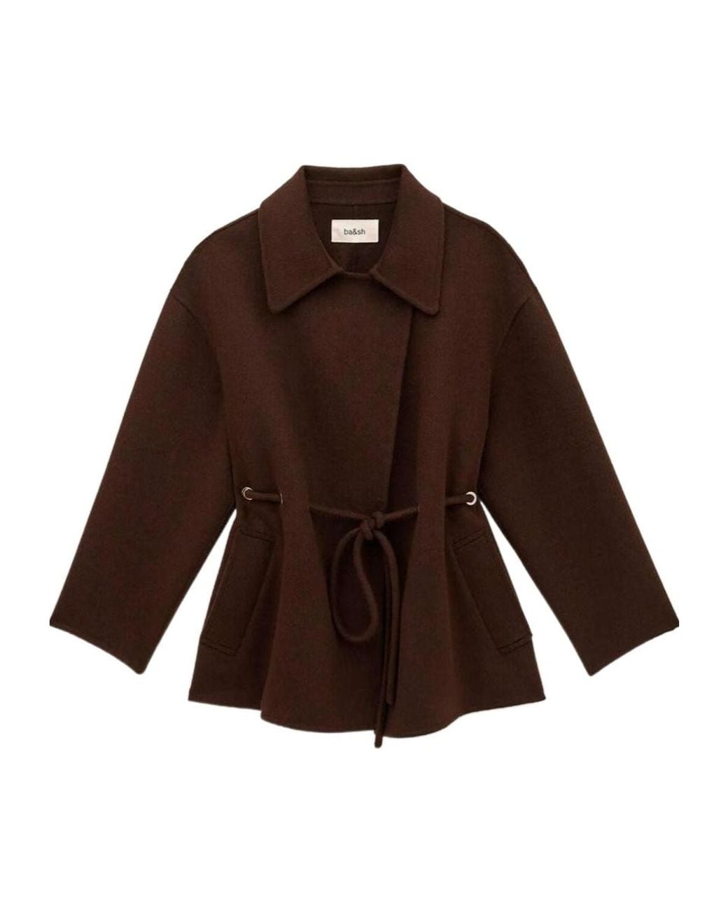 Ba&sh Brown Drawstring-Waist Parka