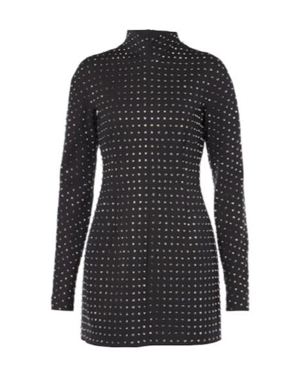 Sportmax Black Rhinestone-Embellished Jersey Minidress