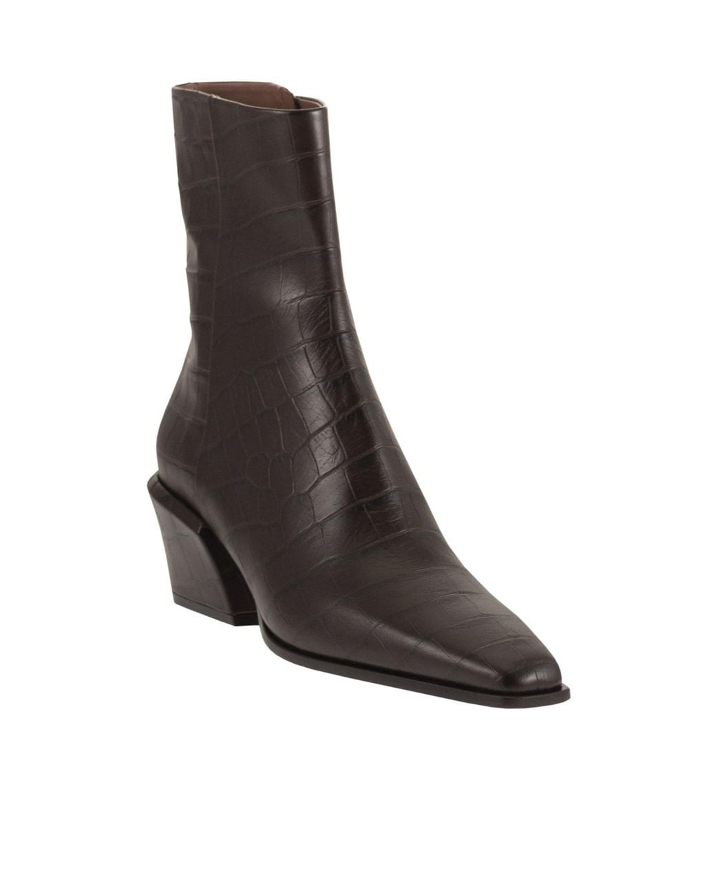 Paris Texas Brown Block-Heel Ankle Boots