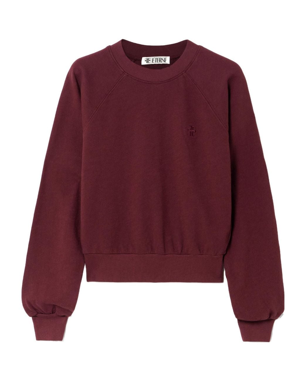 ÉTERNE Purple Sonny Embroidered Cotton-Jersey Sweatshirt
