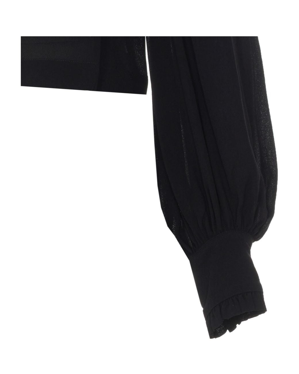 Twinset Black Sheer Long-Sleeve Top