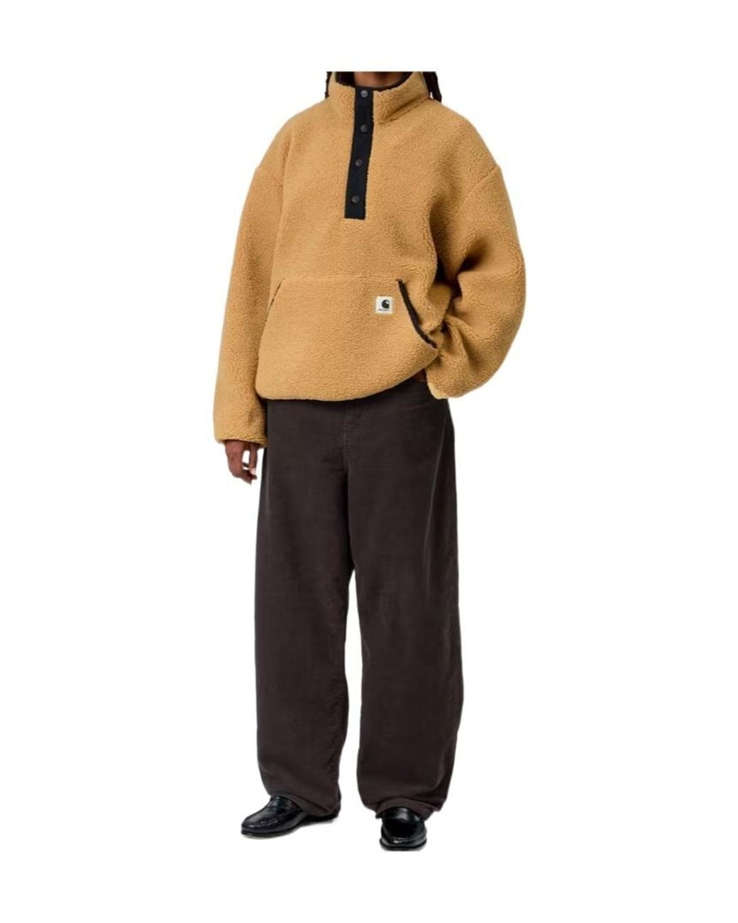 Carhartt Brown Brandon Corduroy Logo-Patch Trousers