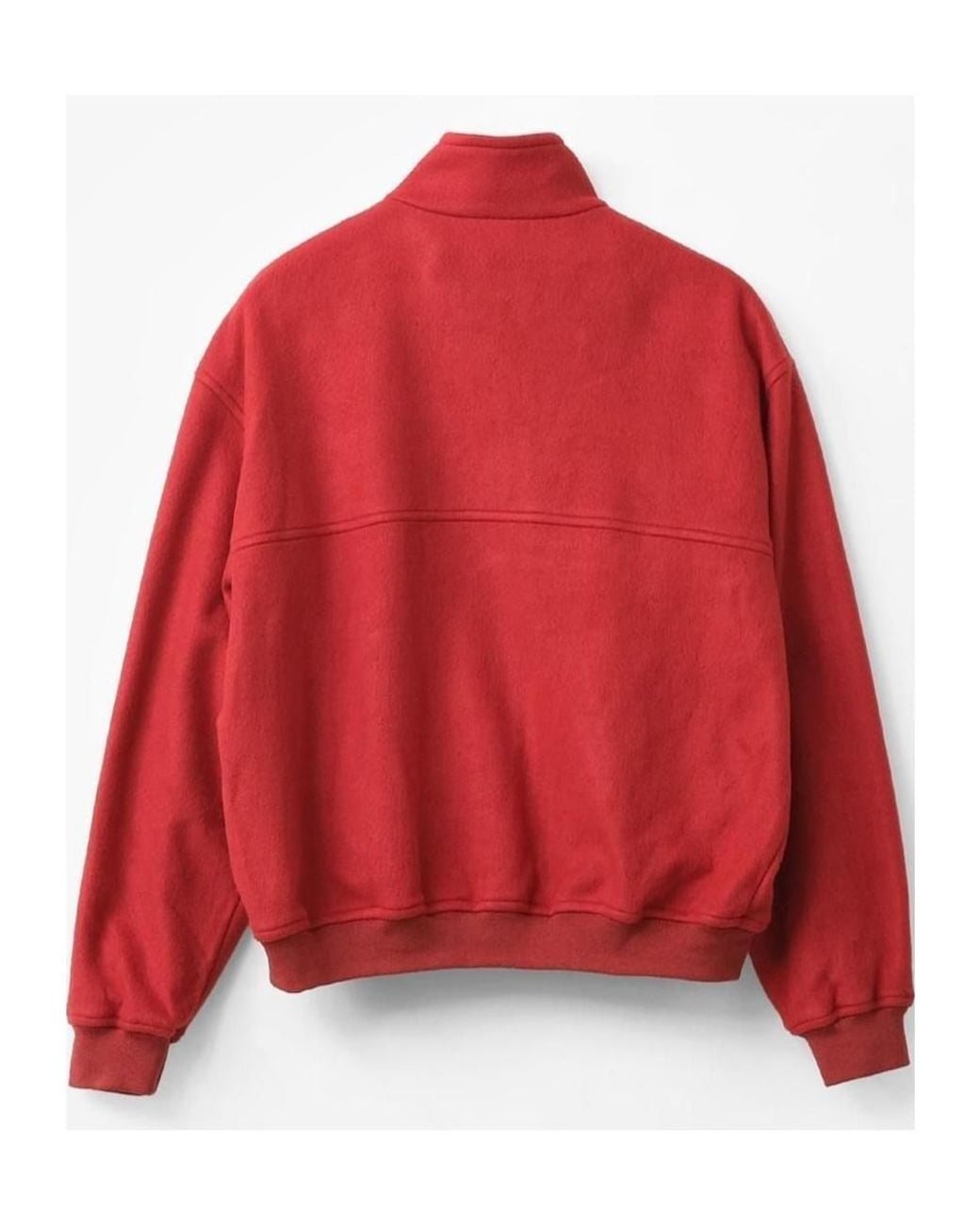 Auralee Red Stand-Collar Zip-Up Casual Jacket for men