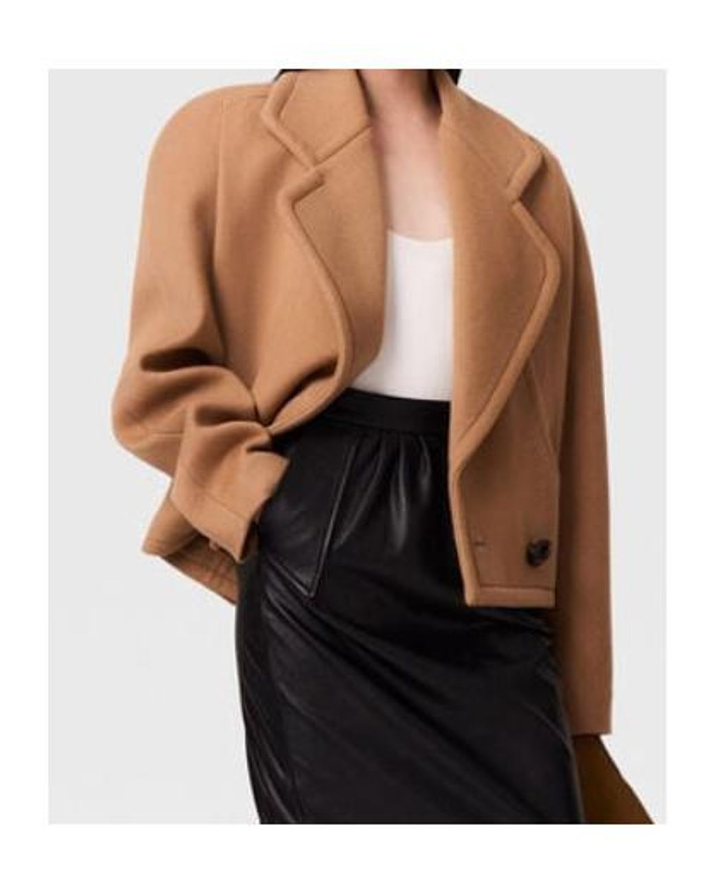 Stella McCartney Brown Boxy Double-Breasted Coat
