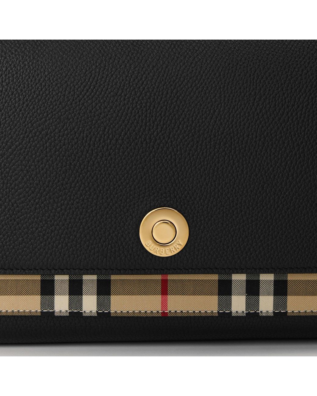 Burberry Black Check Cotton Top Handle Note Bag