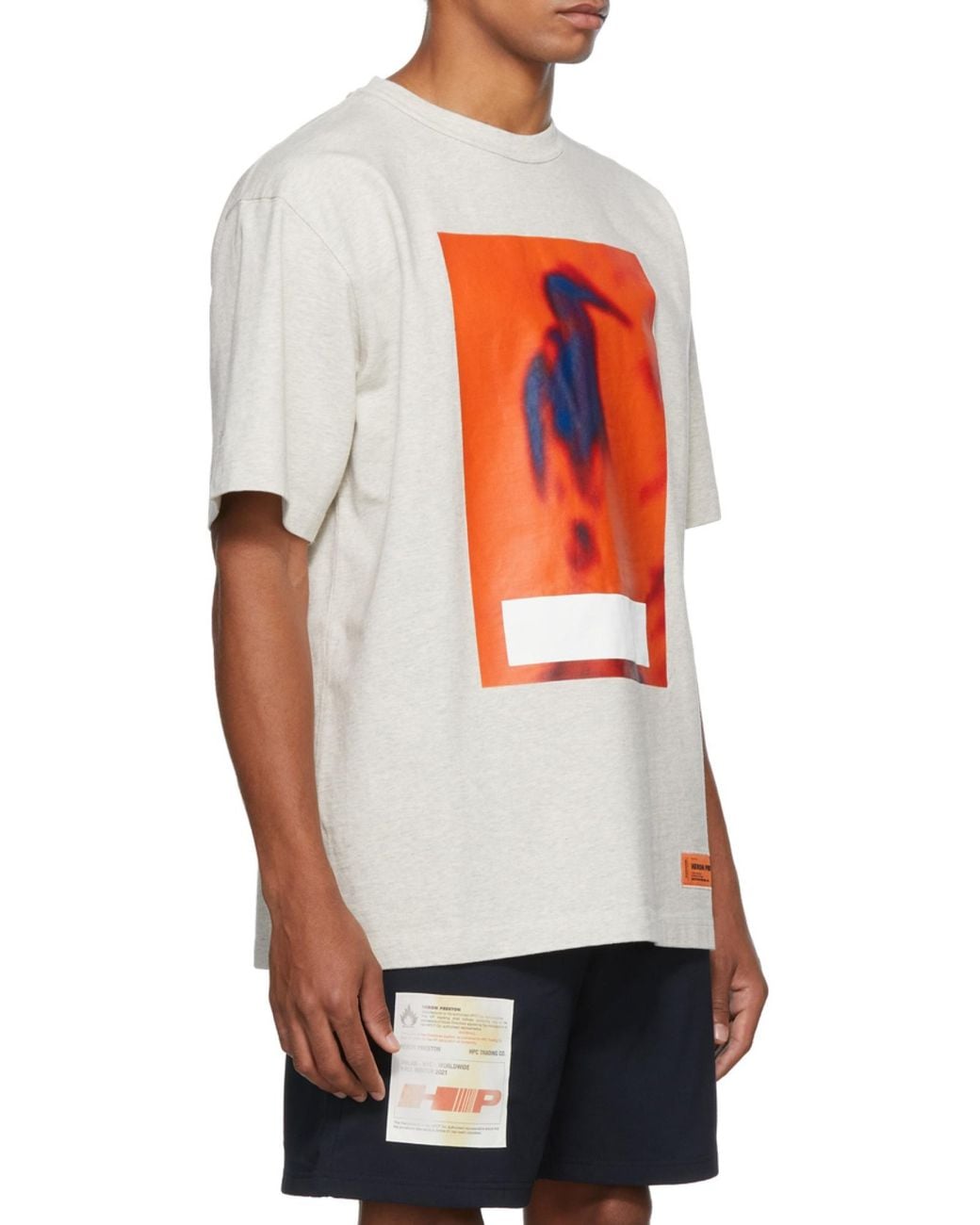 Heron Preston White Censored Cotton T-Shirt for men
