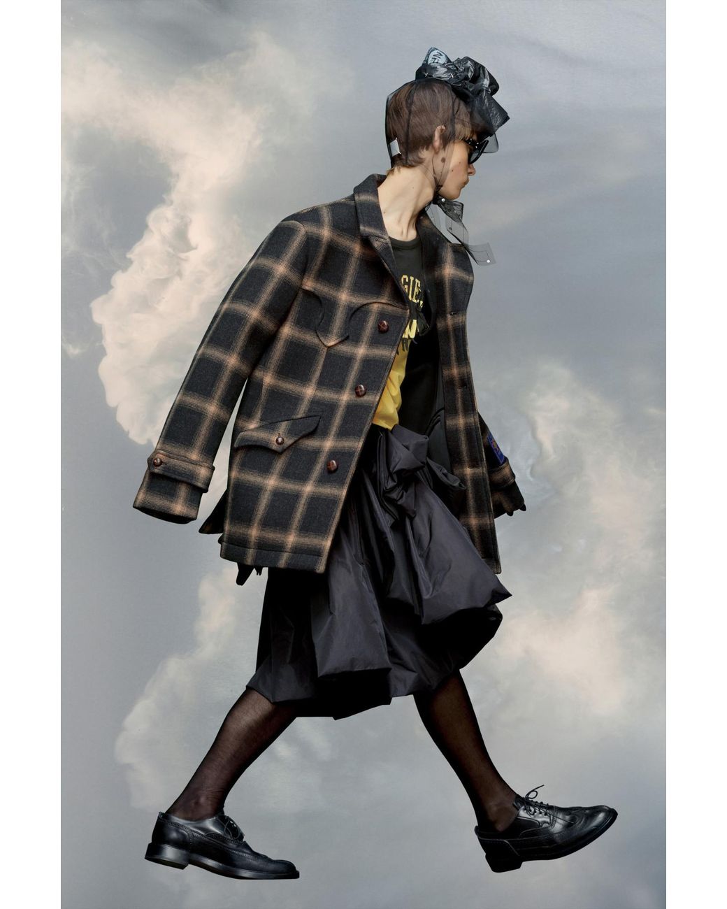 Maison Margiela Black Double-Breasted Pendleton Peacoat for men