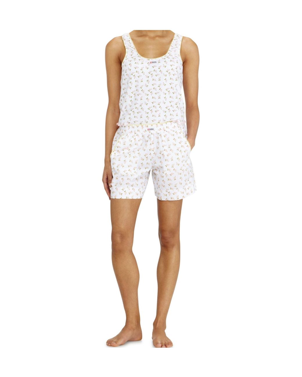 DIESEL White Pansy-D-Core Shorts