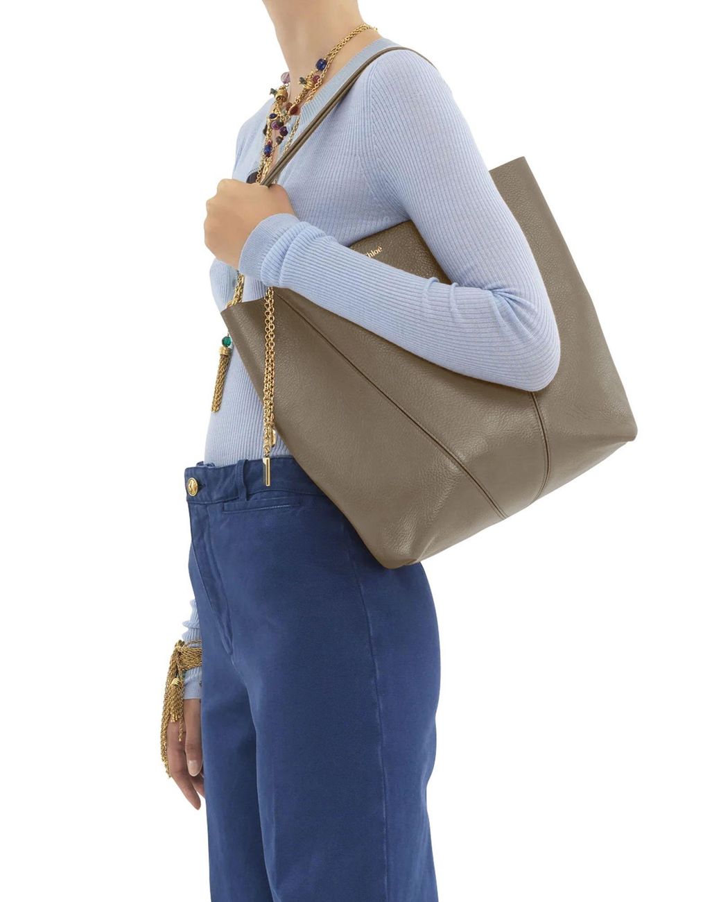 Chloé Brown Spin Shoulder Bag