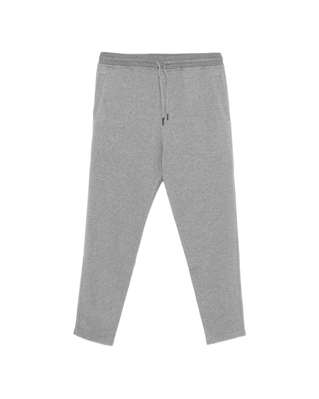 Brunello Cucinelli Gray Drawstring Straight Leg Pants for men