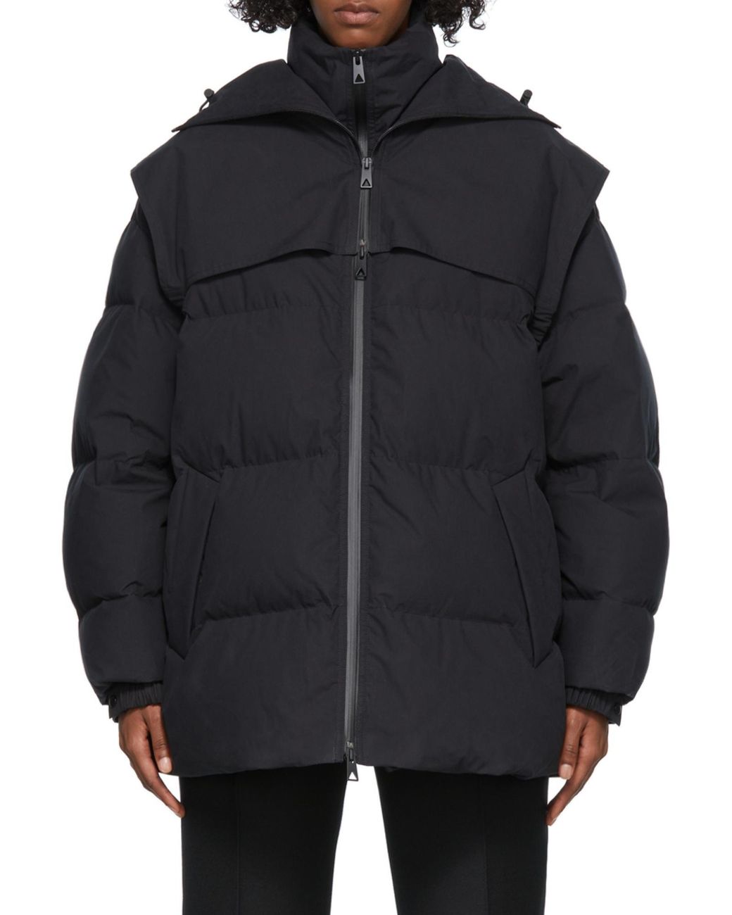 Bottega Veneta Black Padded High Neck Jacket