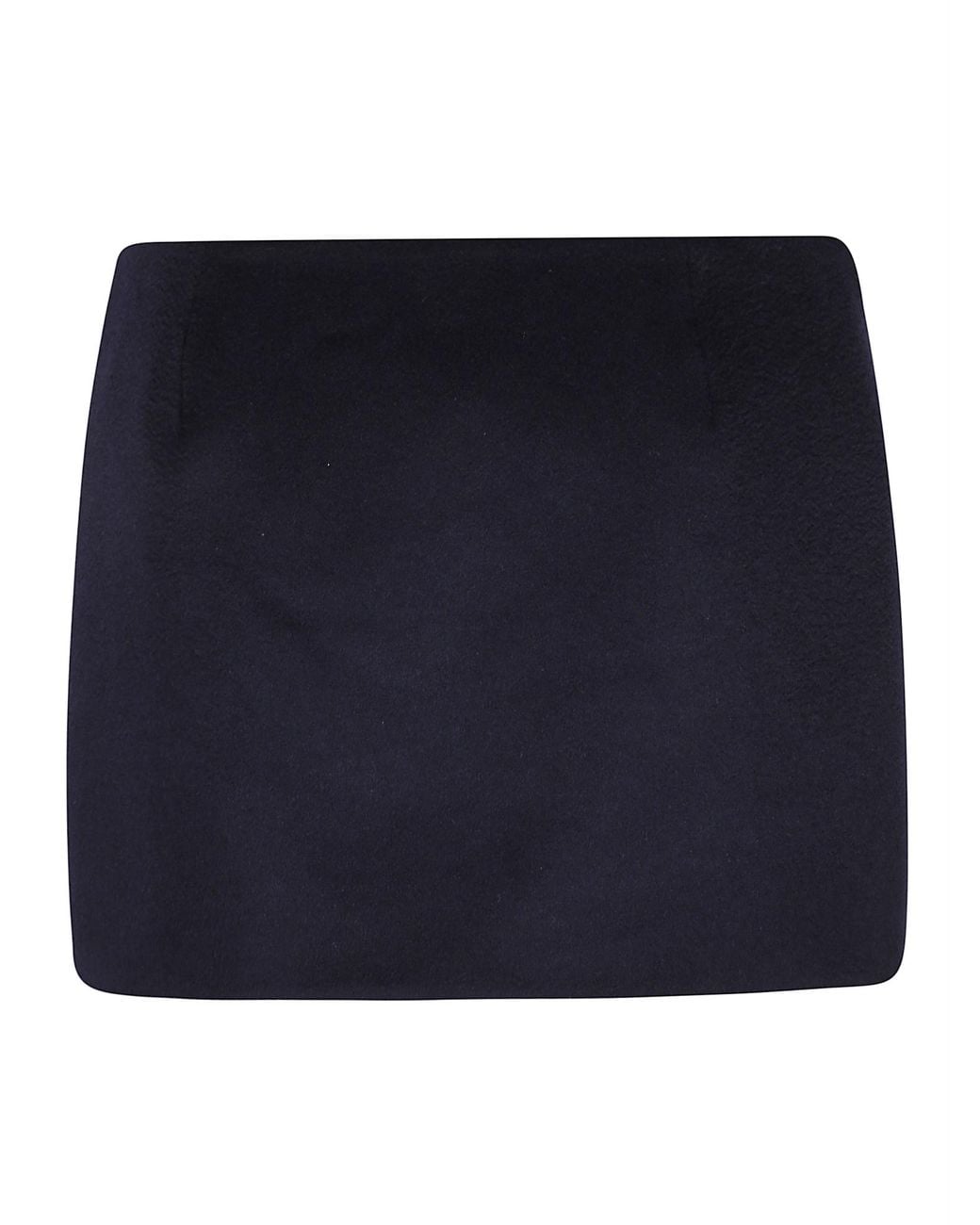 Miu Miu Blue Flannel Logo Mini Skirt