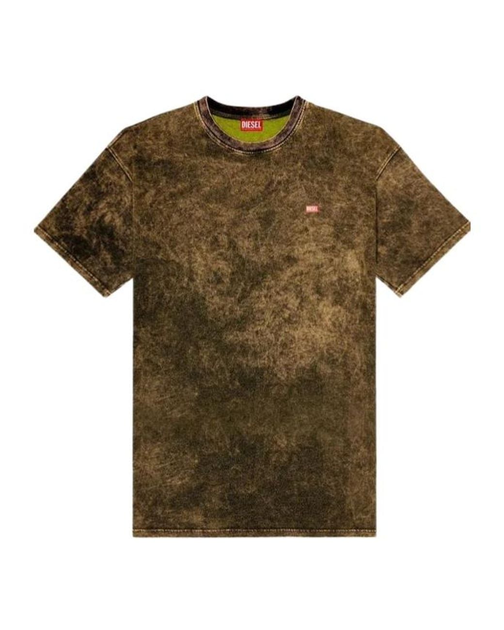 DIESEL Green Washed Logo T-Shirt for men