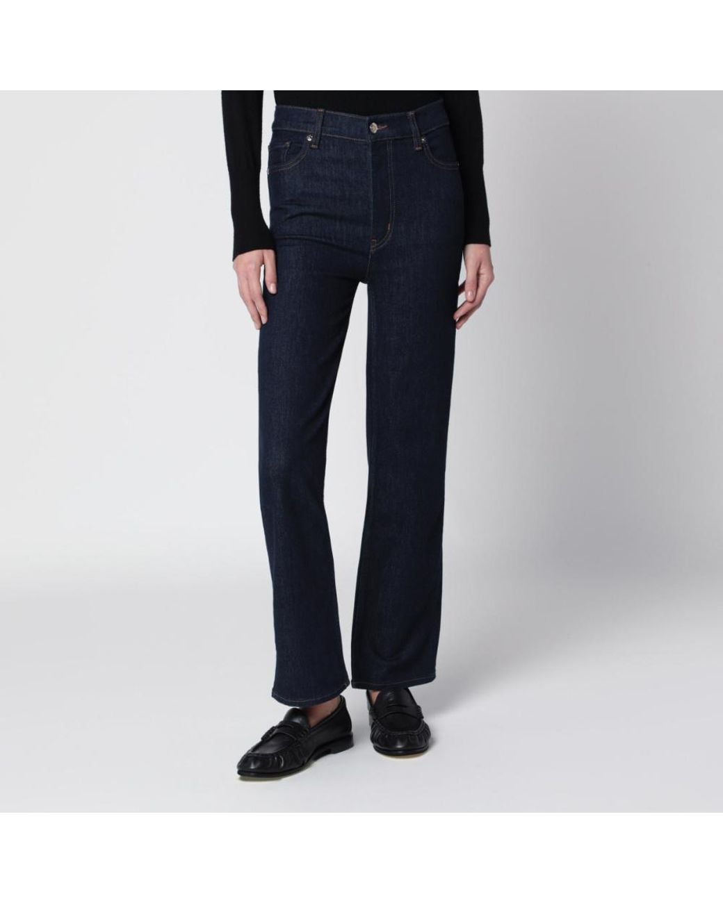 FRAME Blue Le Sleek Straight Jeans