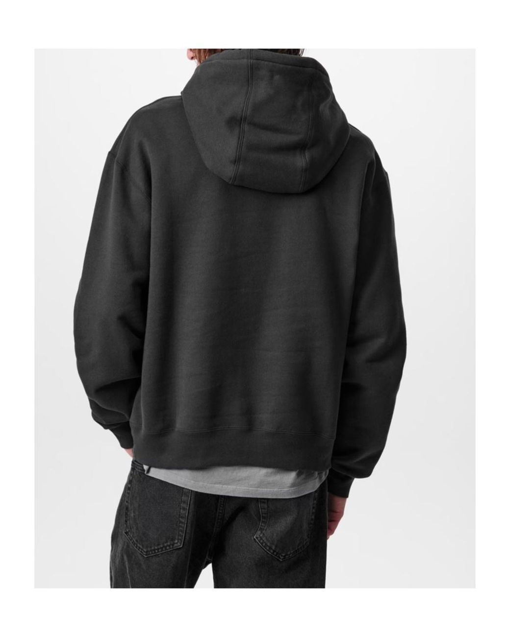 Saint Laurent Gray Logo Hoodie for men