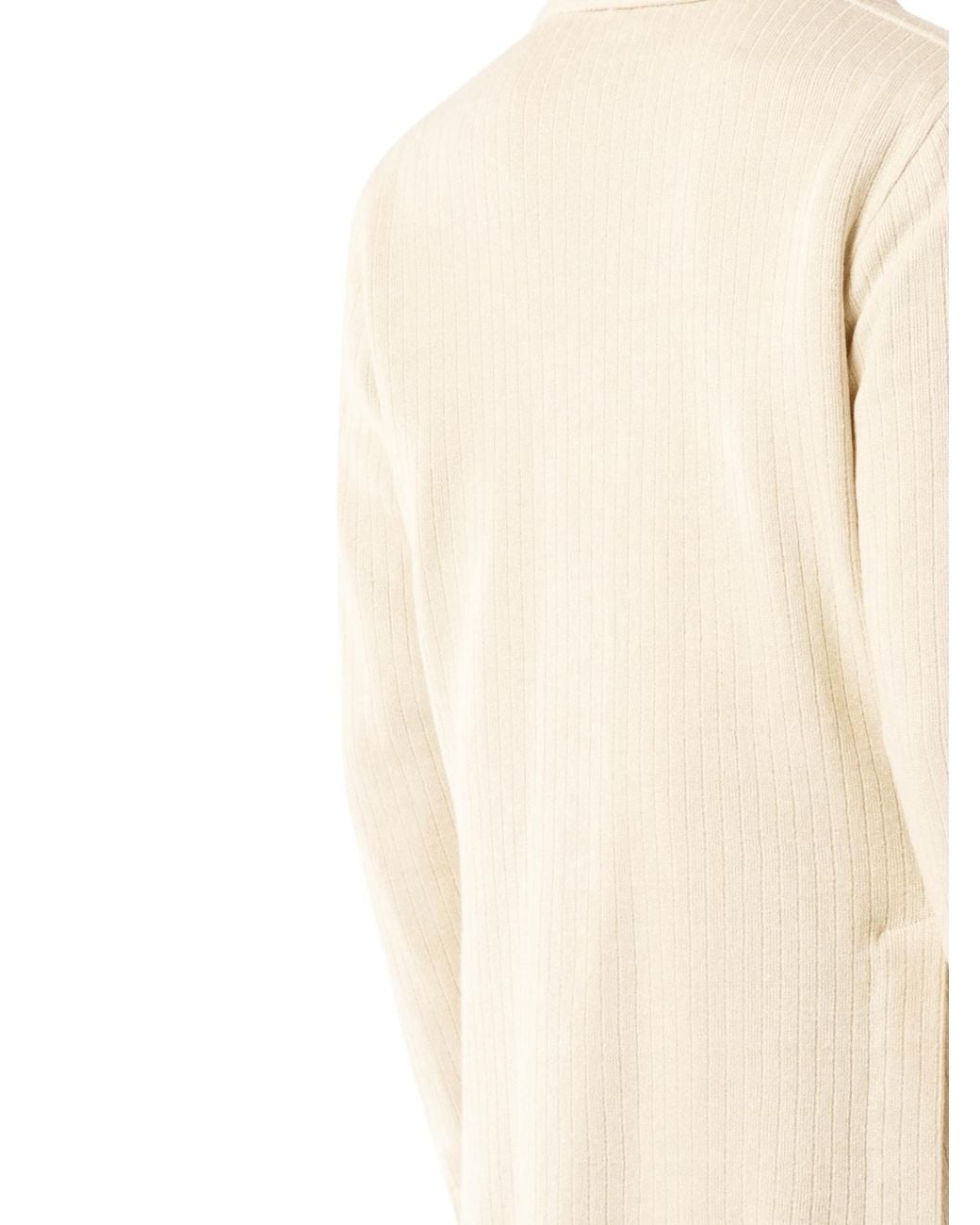 Lardini Natural Ribbed-Knit Single-Breasted Blazer for men