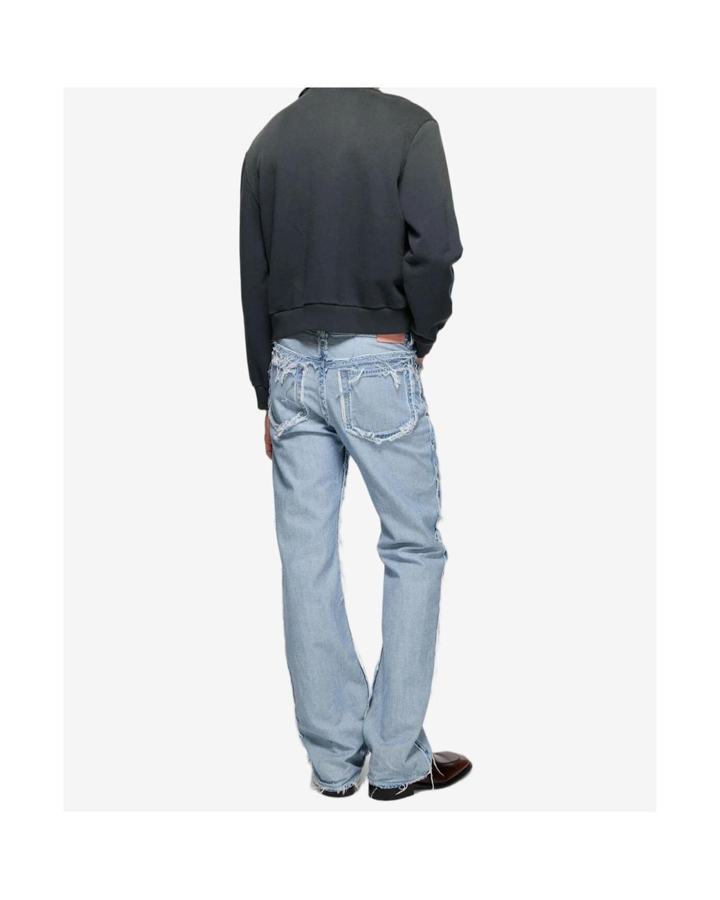 Acne Blue Zip-Up Cardigan for men