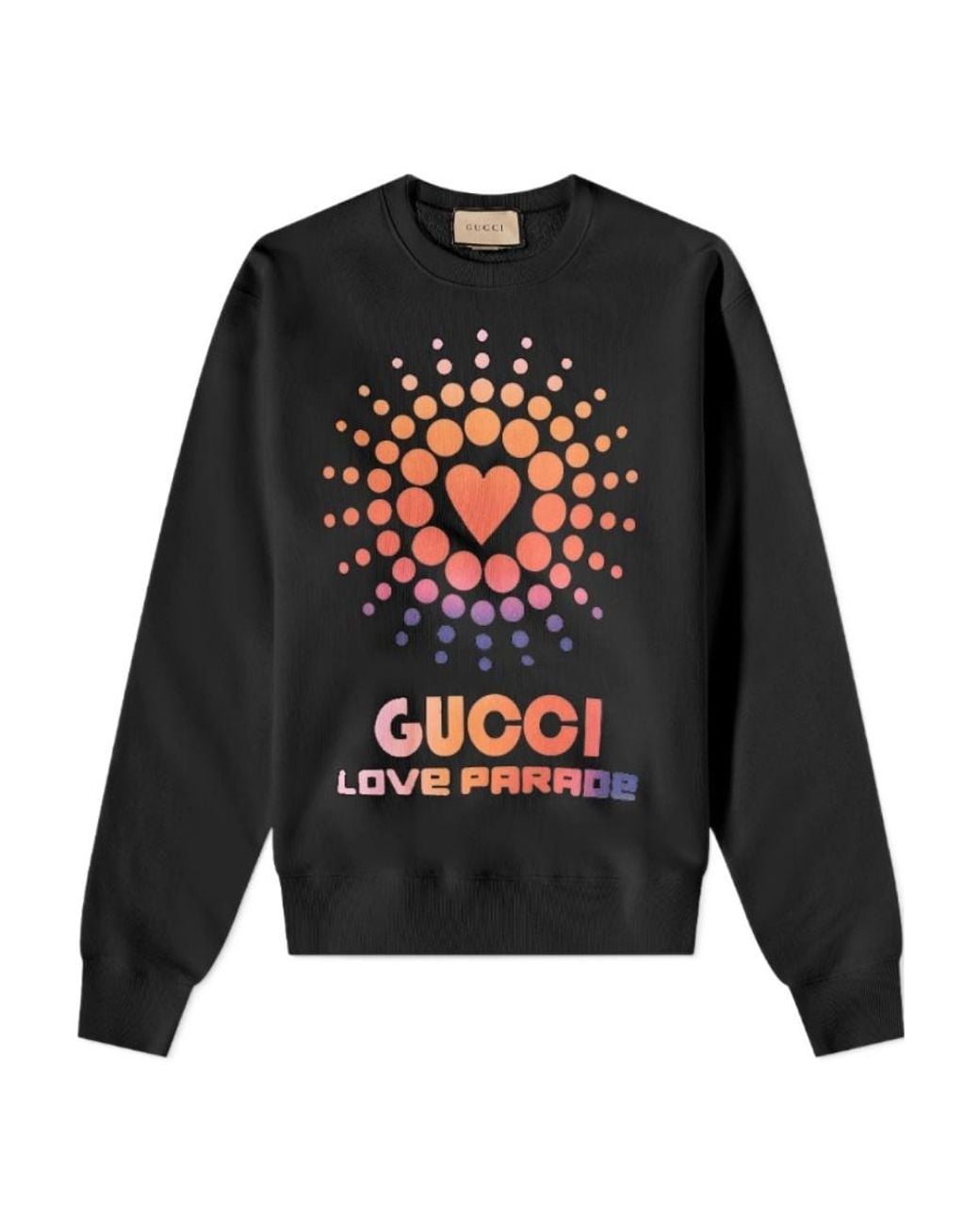 Gucci Black Logo Printed Crewneck Sweatshirt for men