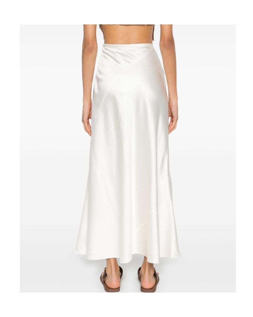 Zimmermann White Harmony Bias Midi Skirt