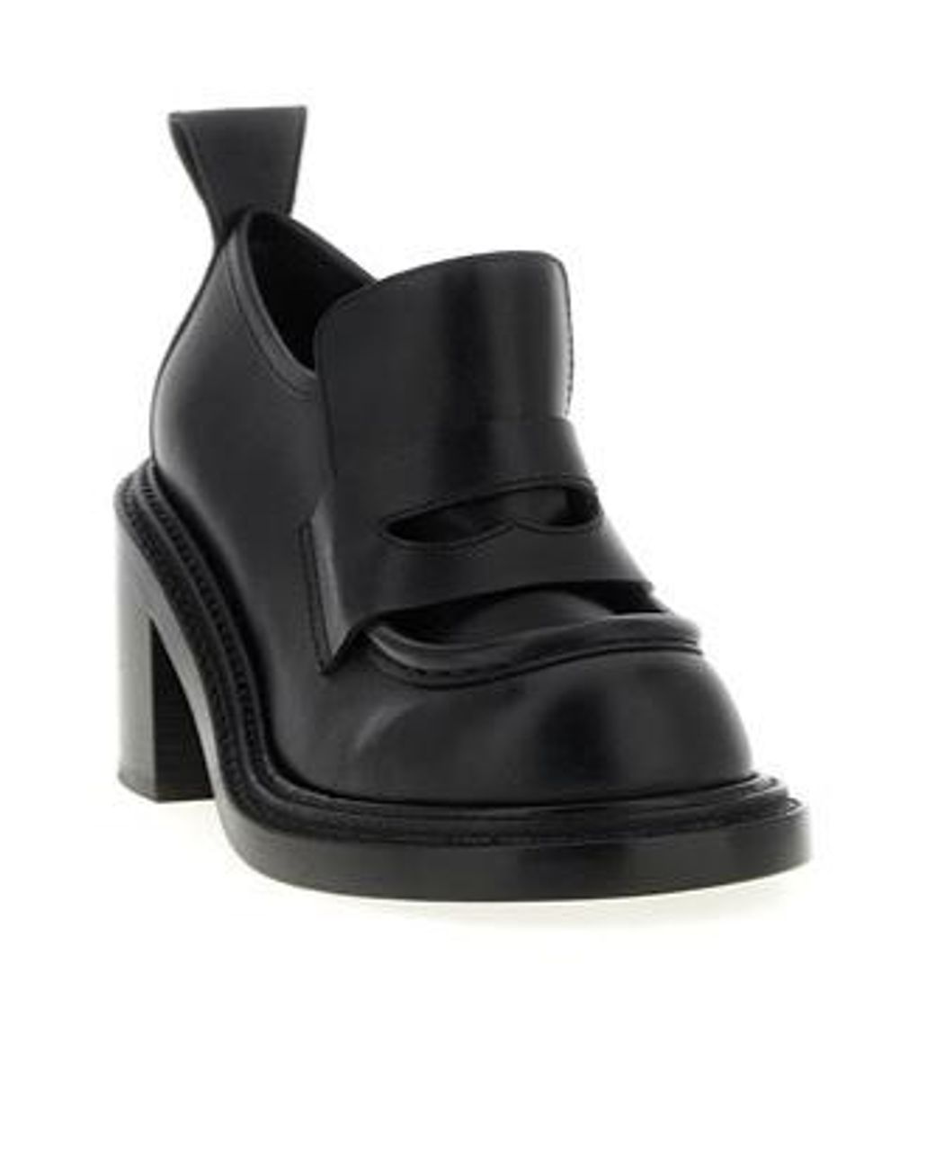 Moschino Black Olivia Block Heel Loafers