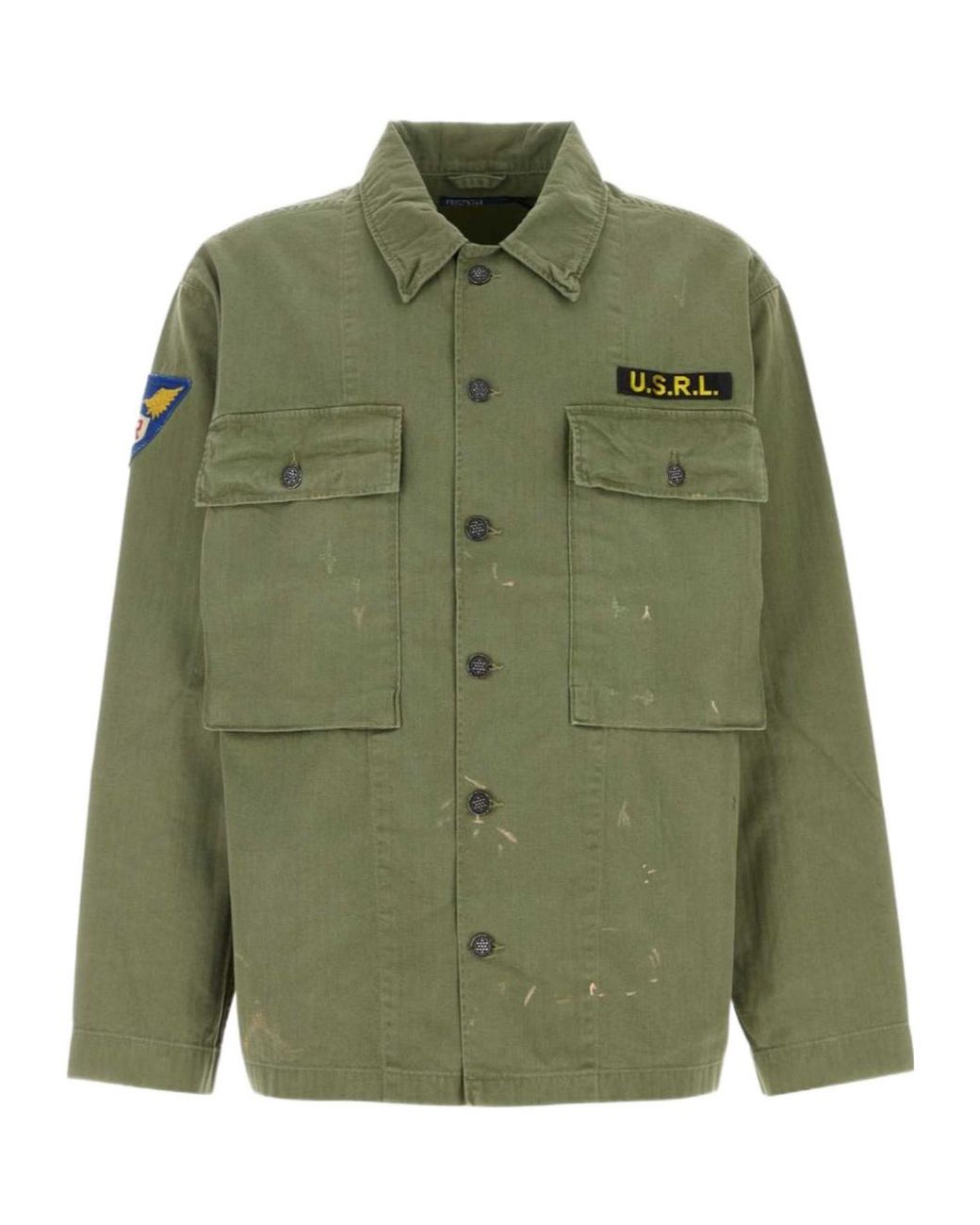 Polo Ralph Lauren Green Utility Patch Pocket Shirt for men