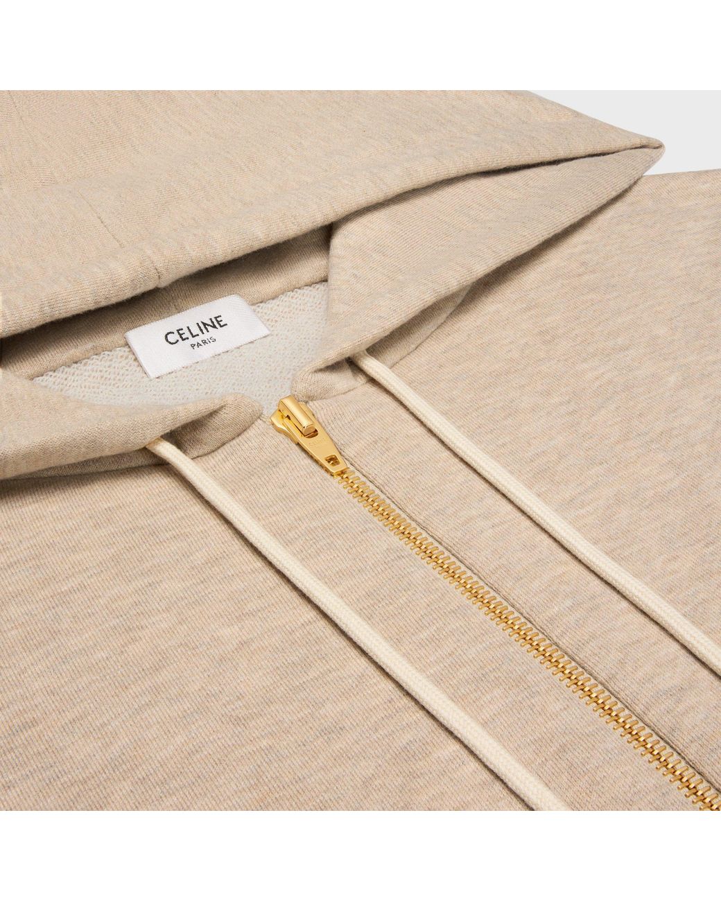 Céline Natural Zipped Blason Hoodie