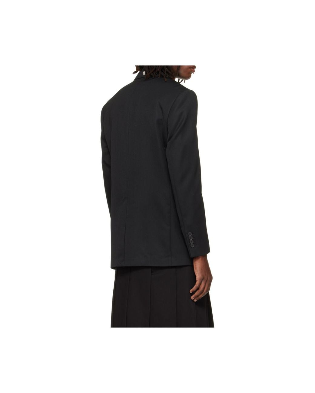 Simone Rocha Black Embellished Structured Blazer for men