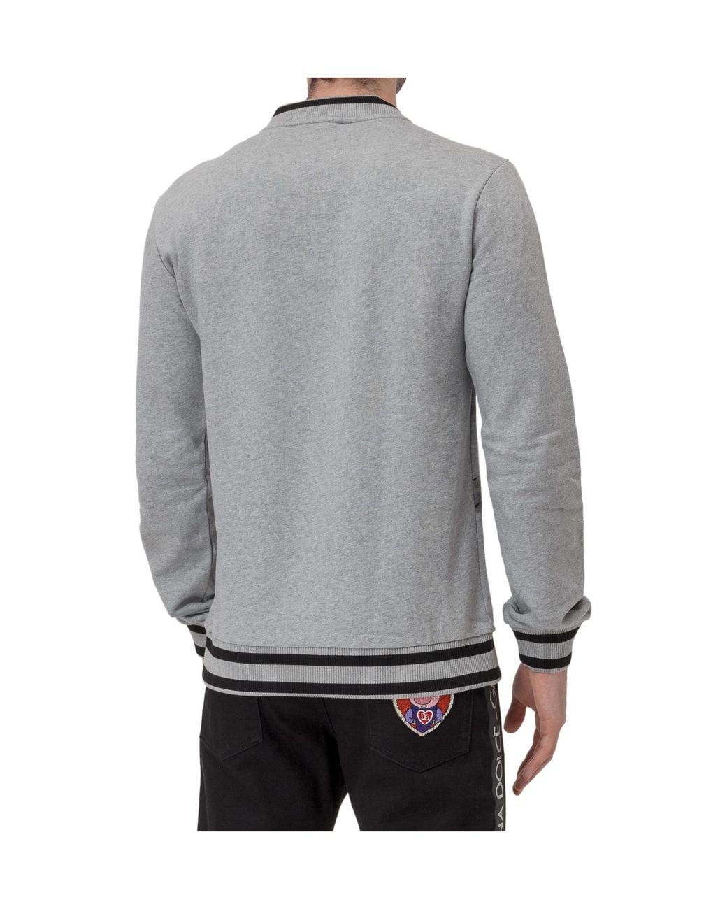 Dolce & Gabbana Gray Decal Hoodie for men