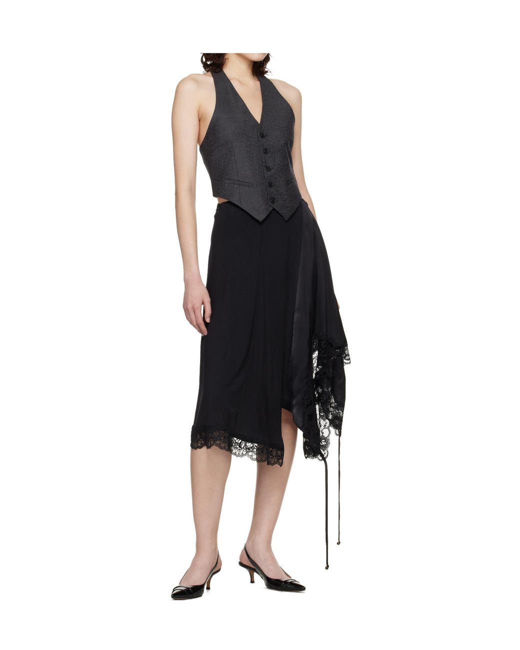 Vetements Black Backless Vest