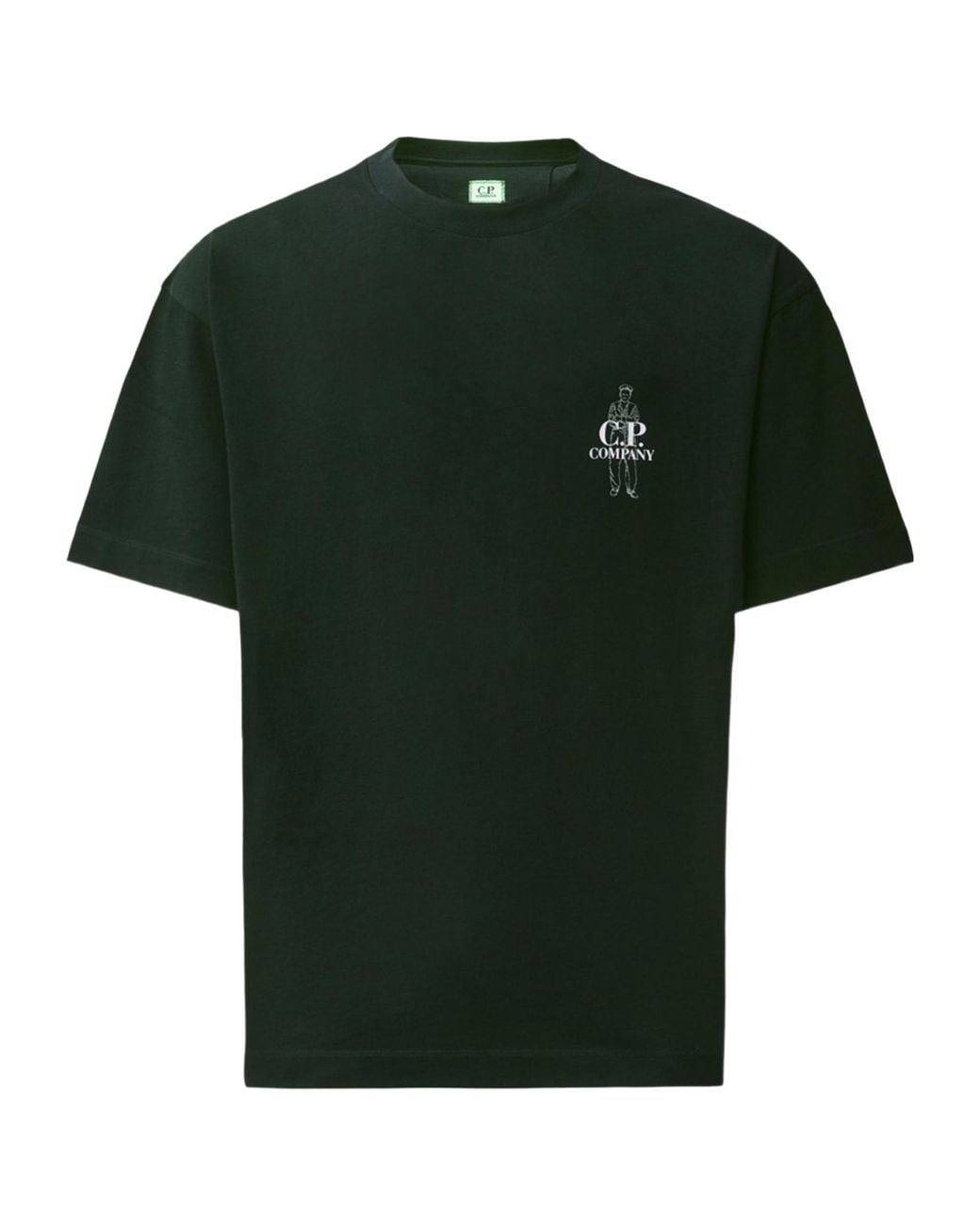 C P Company Green Short-Sleeved T-Shirt for men