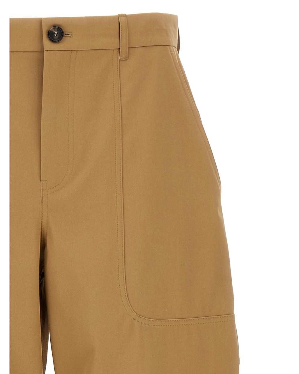 Loewe Natural Wide Leg Cargo Trousers for men