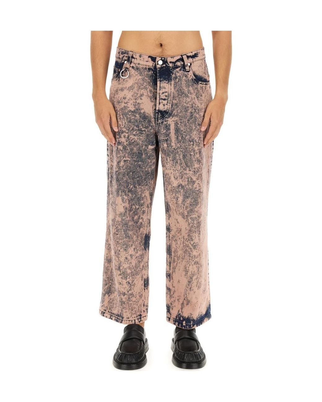 Etudes Studio Pink Études Studio District Overdyed Ring Embellished Jeans for men