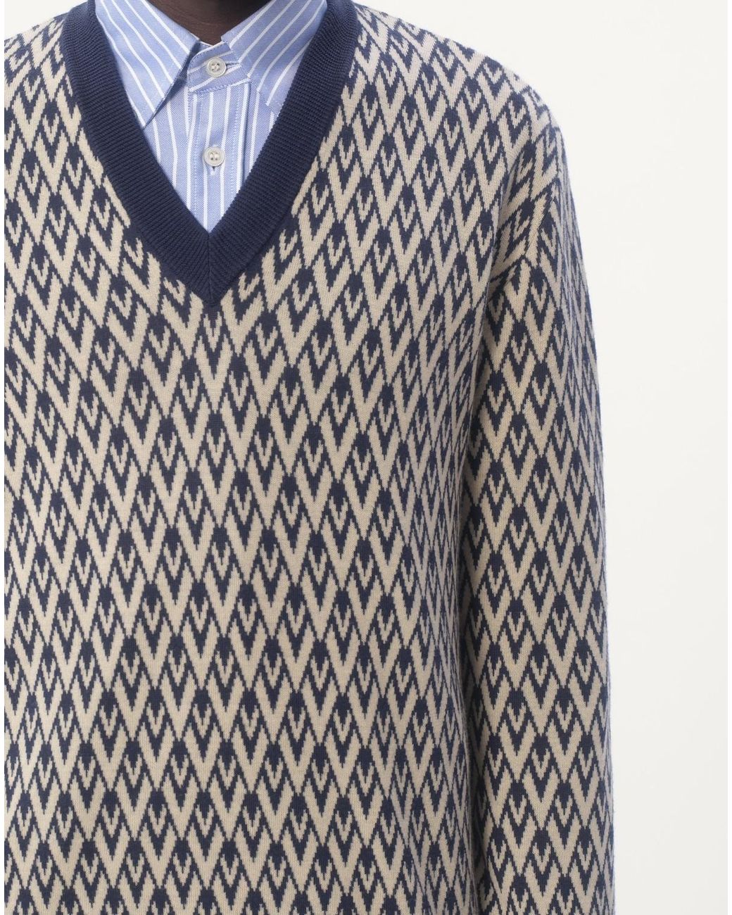 Valentino Gray Toute La V Crewneck Jumper for men