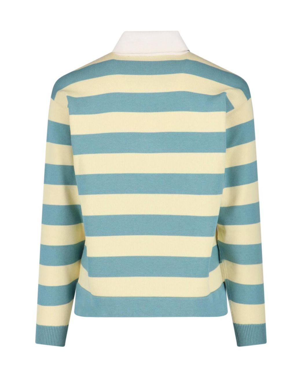 Gucci Green Striped Knitted Polo Shirt for men