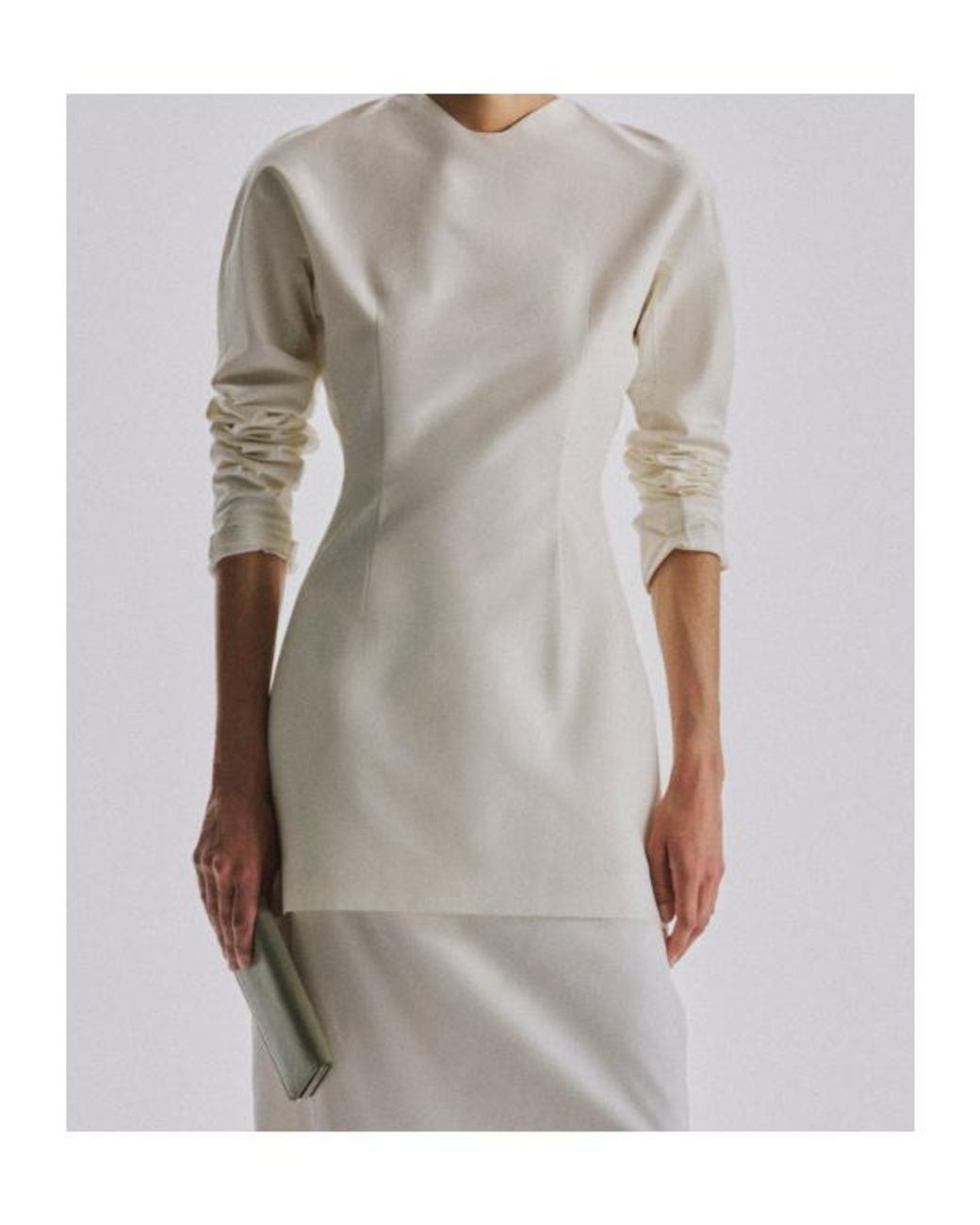 The Row White Long-Sleeve Blouse