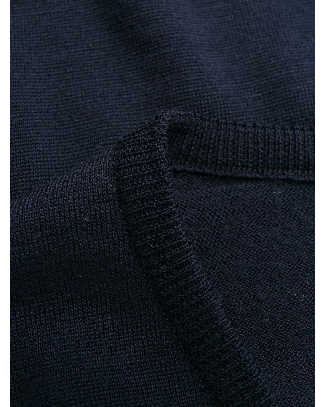 John Smedley Blue Blenheim V-Neck Knitwear for men