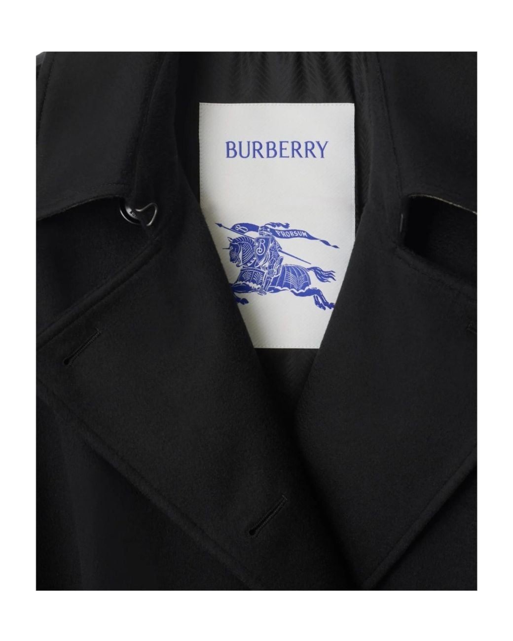 Burberry Black Double Breasted Long Kensington Trench Coat