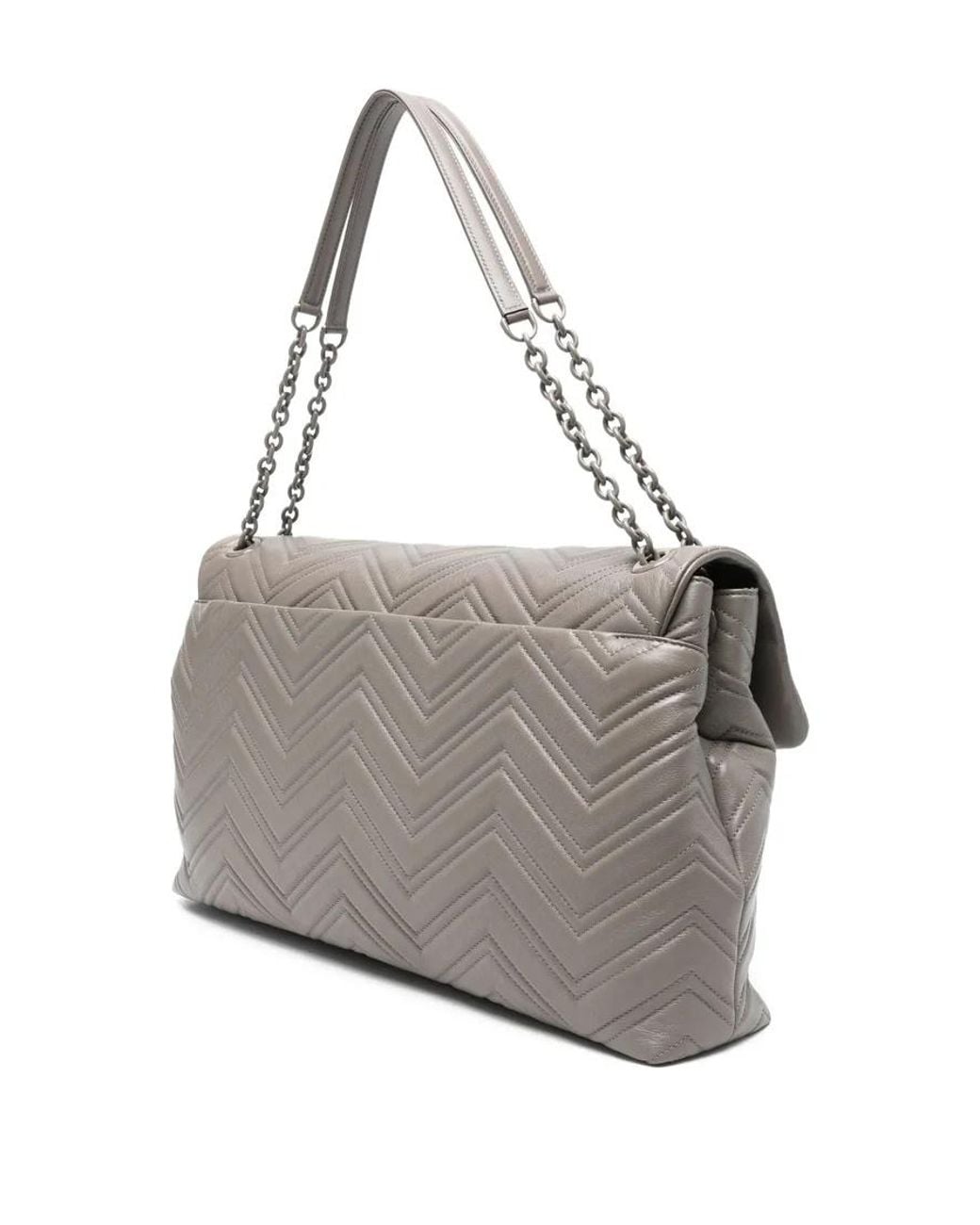 Gucci Gray Gg Marmont Maxi Shoulder Bag