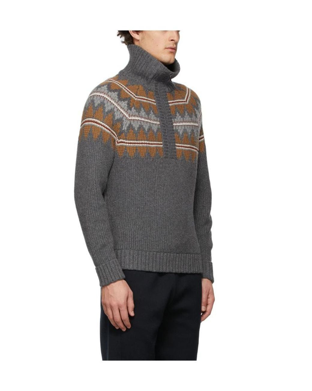 Loro Piana Gray Glacier Pullover for men