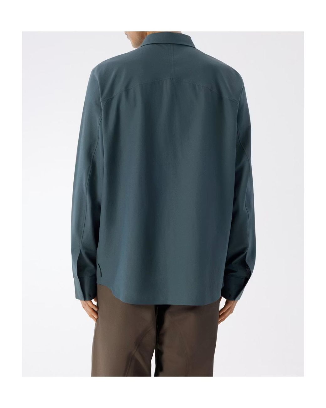 Veilance Blue Long-Sleeved Shirt for men