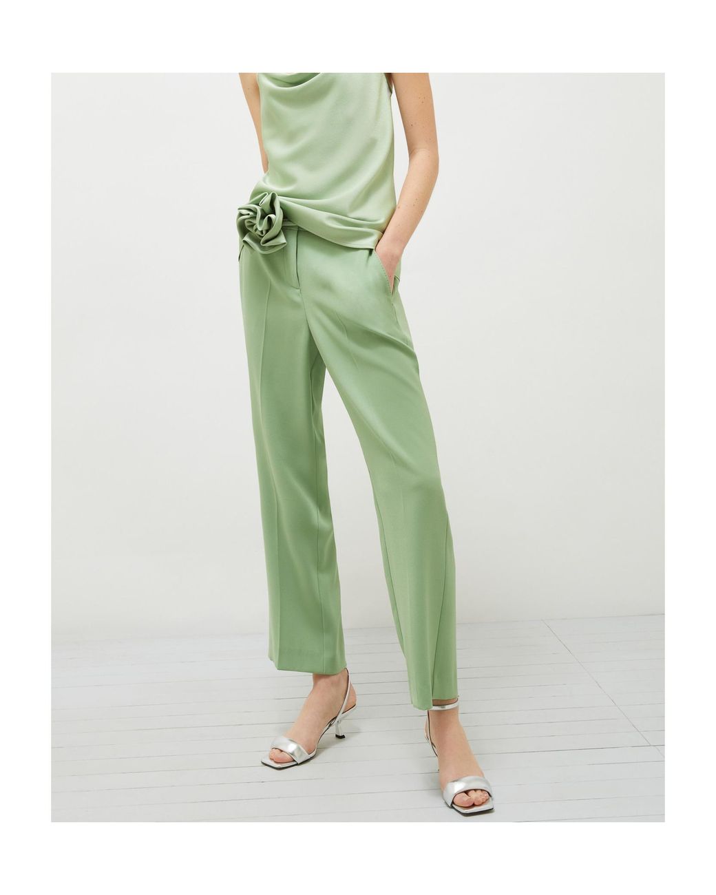 Marella Green Chino Trousers