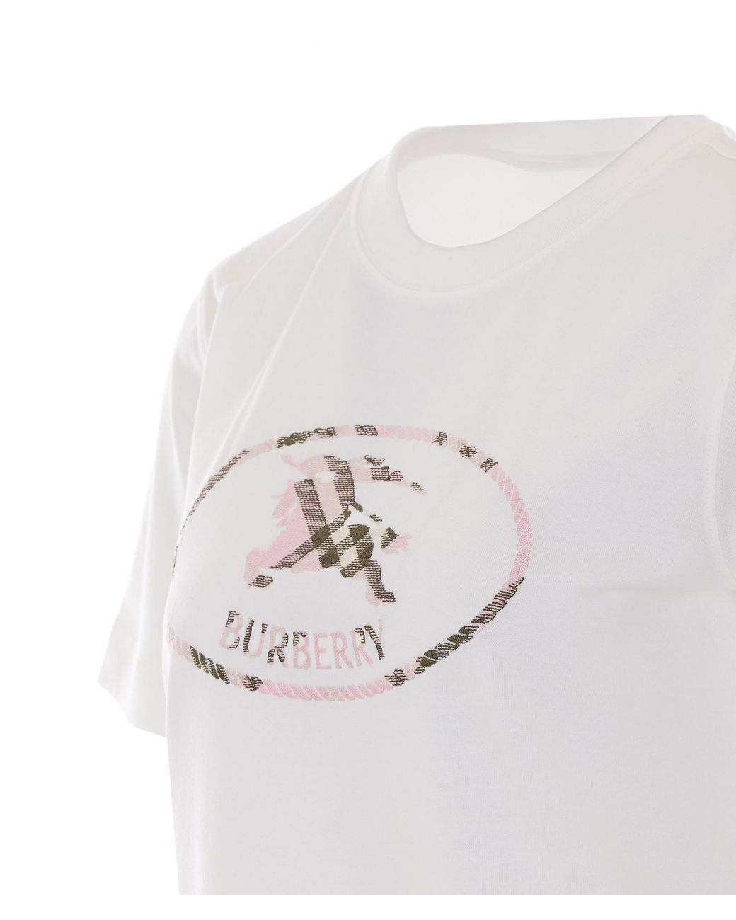 Burberry Gray Knight Stamp Crewneck T-Shirt