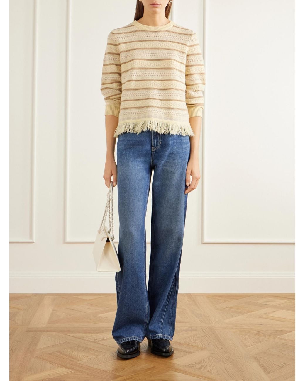Guest In Residence Blue Mid-Rise Wide-Leg Jeans