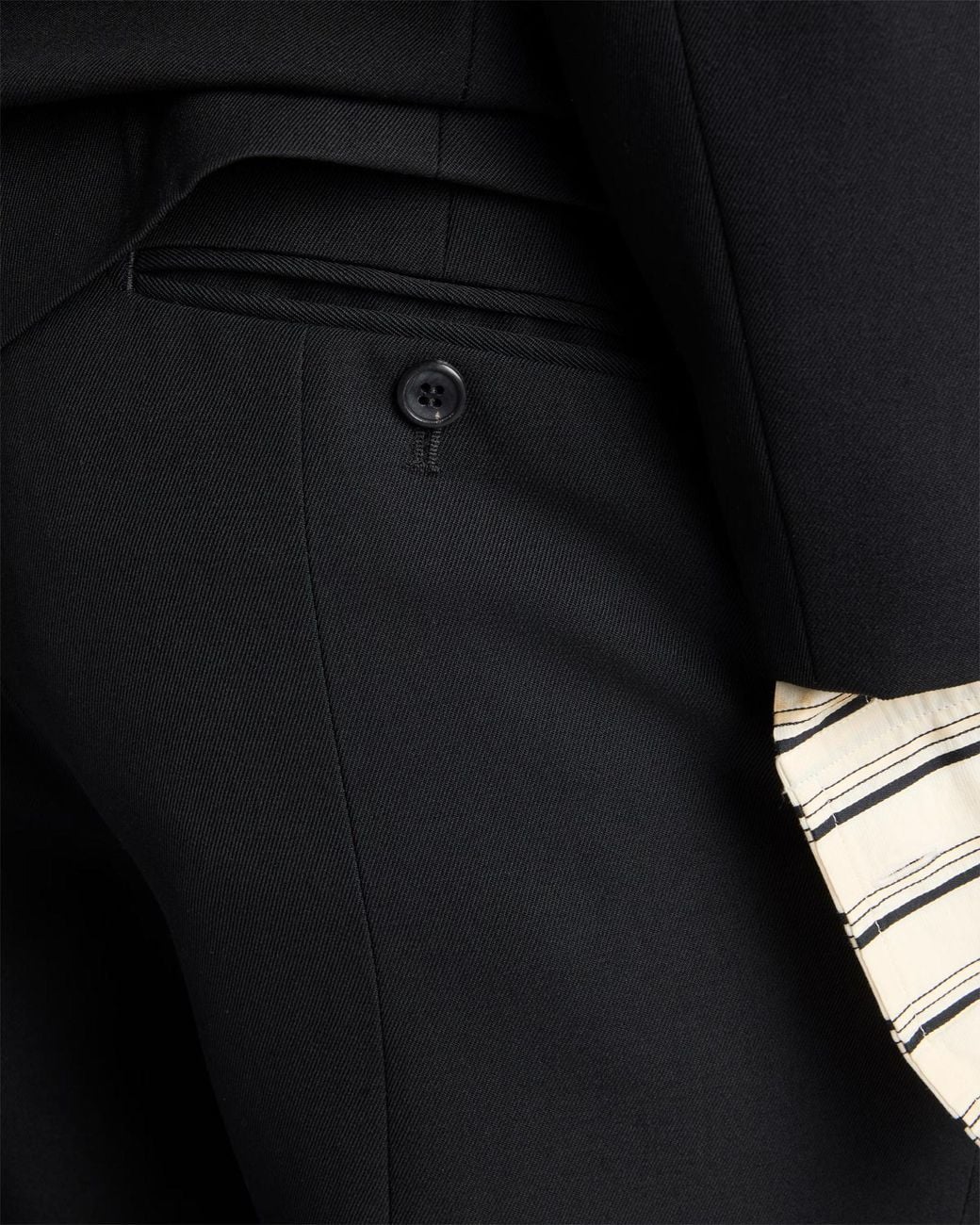 Prada Black High-Waisted Tailored Pants for men