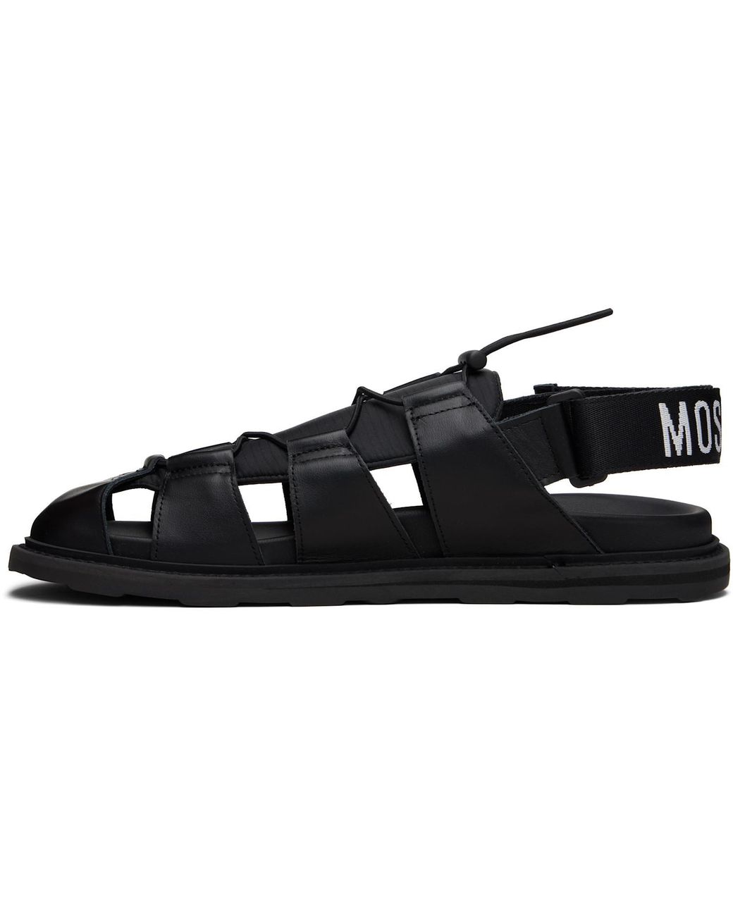 Moschino Black Sporty Sandals for men