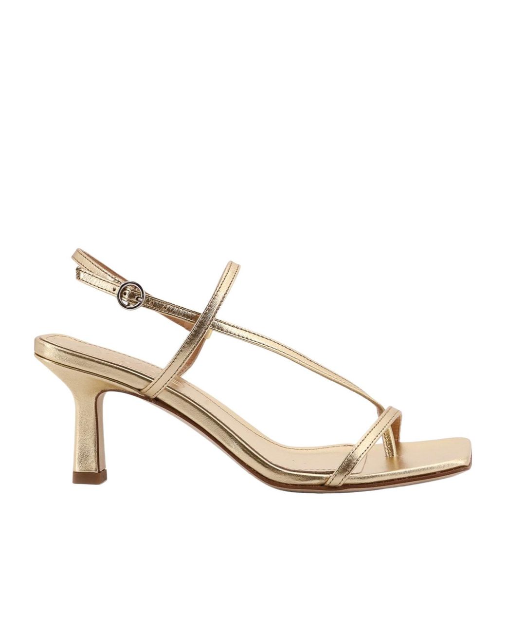 Aeyde Natural Square Toe High Heel Sandals