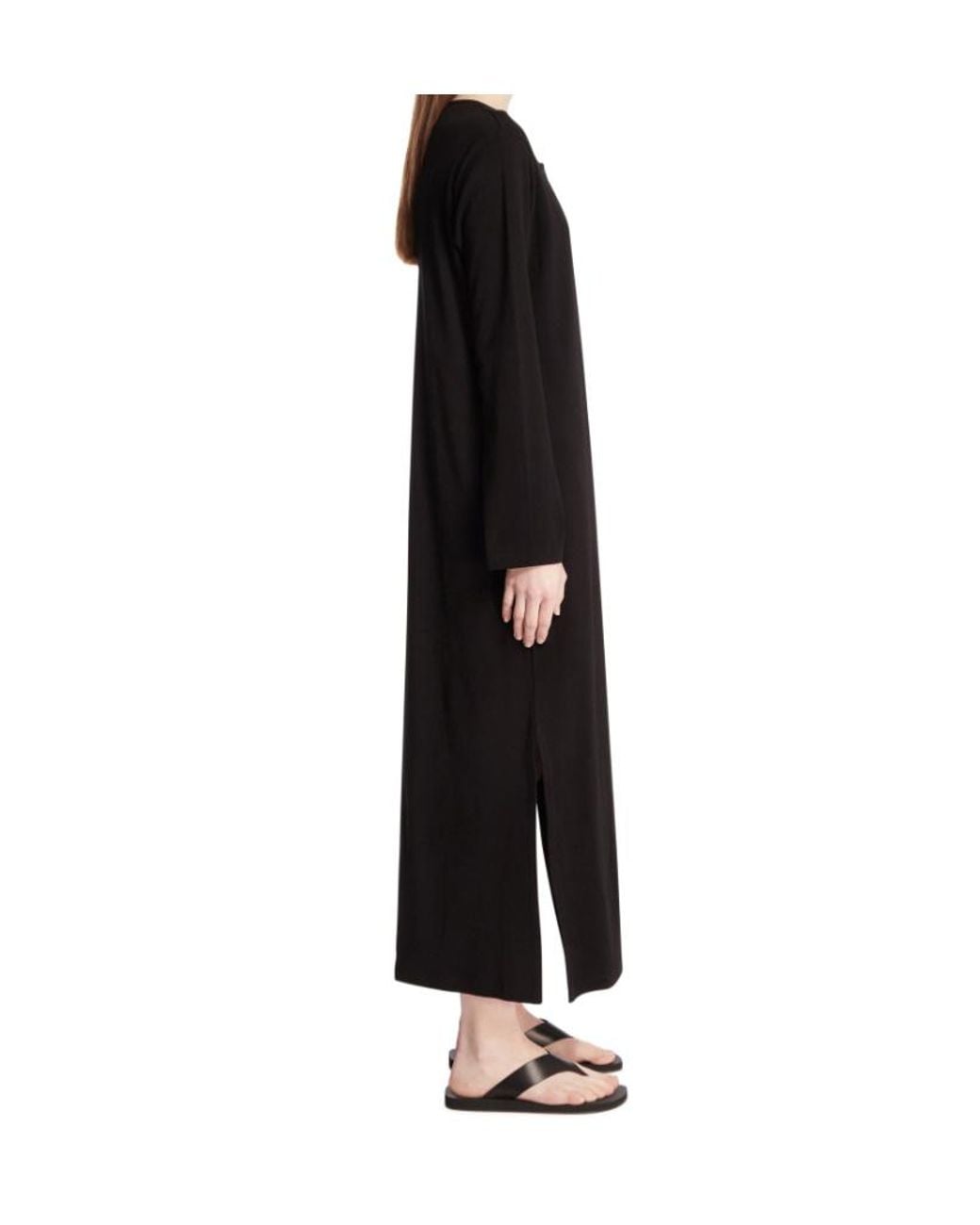 The Row Black Long Sleeve Dress